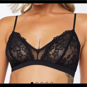 Savage X Fenty Floral Lace and Mesh Bralette